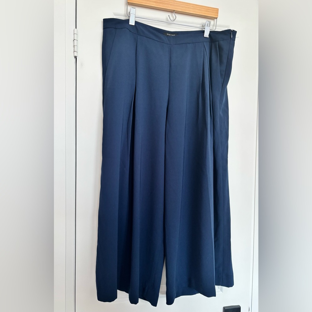 ALICE HOPE Navy Wide Leg Capri Pant US12 - Picture 3 of 8